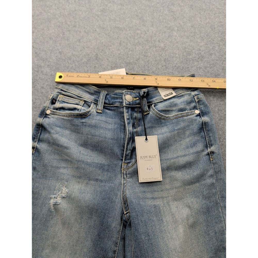 NWT Women's Judy Blue Bell Bottom Jeans Distressed High Rise size 1/25 - Picture 13 of 16